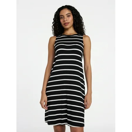 Time and Tru Women’s Sleeveless Knit Swing Dress Sizes XS-XXXL | Walmart (US)