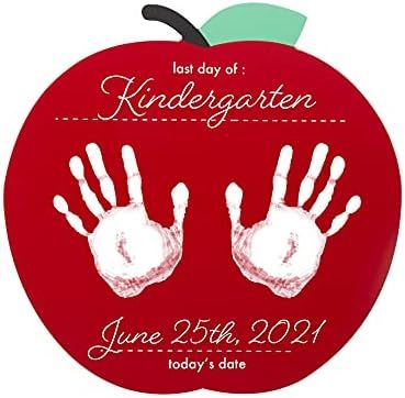Pearhead First and Last Day of School Reversible Apple Photo Sharing Handprint Sign, Includes Non-To | Amazon (US)
