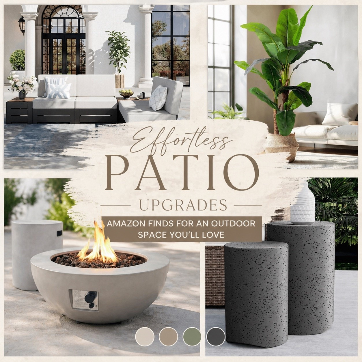 Effortless patio upgrades 🤍✨
these amazon finds instantly elevate your outdoor space… clean, modern, and giving resort vibes without the price tag ✨🌿

from the perfect modular seating to statement side tables + that fire pit glow 🔥 this is your sign to refresh your patio for summer

#LTKSeasonal #LTKselfcare #LTKHome