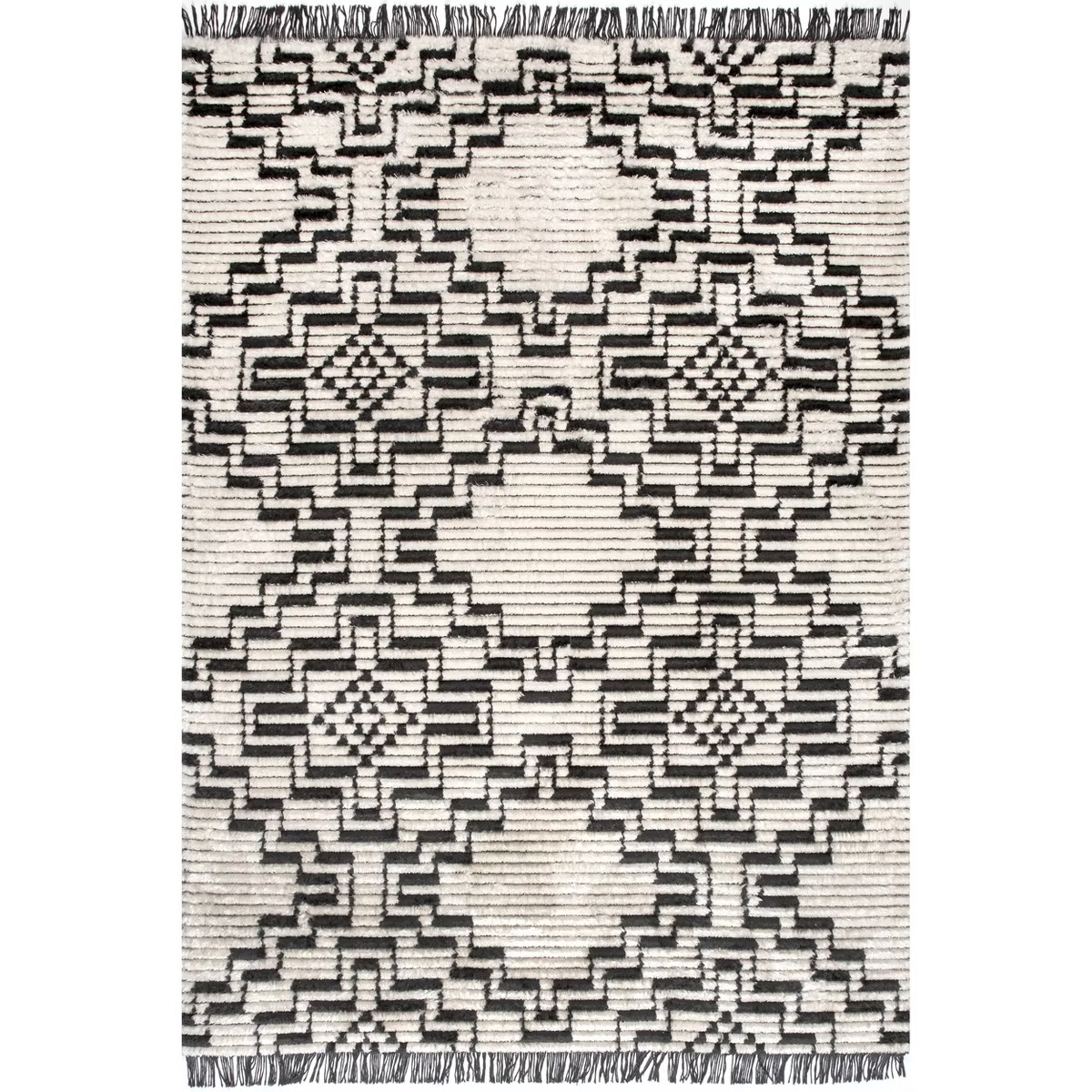 nuLOOM Celia Soft Shag Abstract Aztec Fringe Area Rug | Target