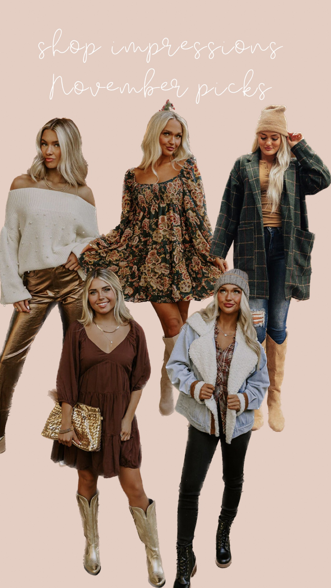 Cozy new arrivals for November 🤎 

These would be perfect out fits for thanksgiving too! 🦃

#shopimpressions #falloutfits #winteroutfits #thanksgivingoutfit #thanksgiving #winter #sweaters 

#LTKfindsunder100 #LTKHoliday #LTKSeasonal