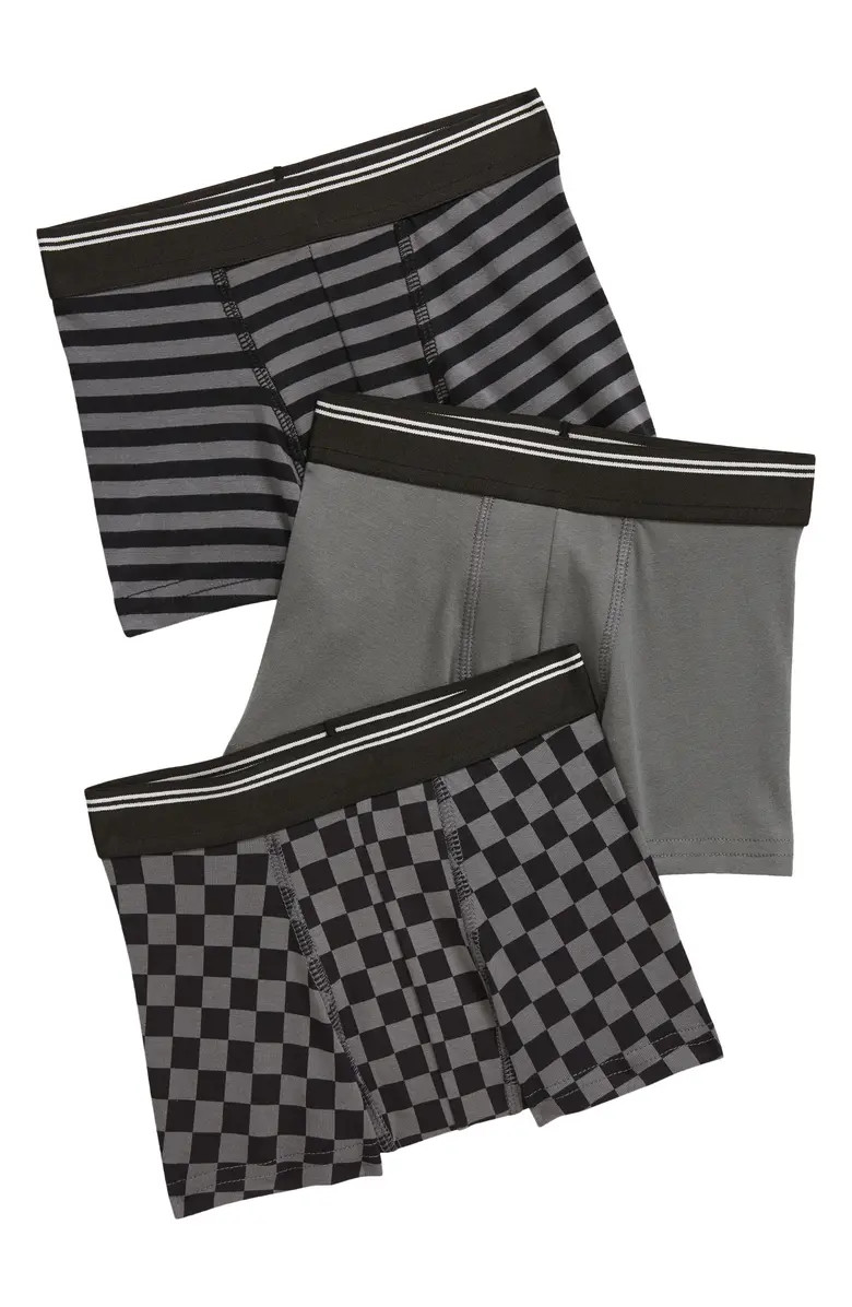 Kids' Assorted 3-Pack Stretch Cotton Boxer Briefs | Nordstrom