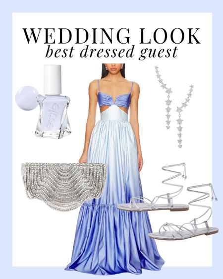 Wedding Guest Look // Obsessed with the blue ombré dress 
