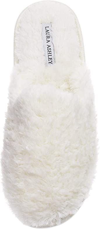 Laura Ashley Ladies All Over Plush W/Memory Foam Slippers | Amazon (US)
