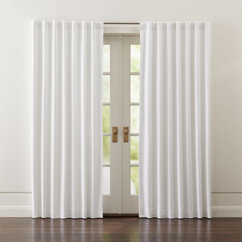 Wallace White Blackout Curtains | Crate & Barrel