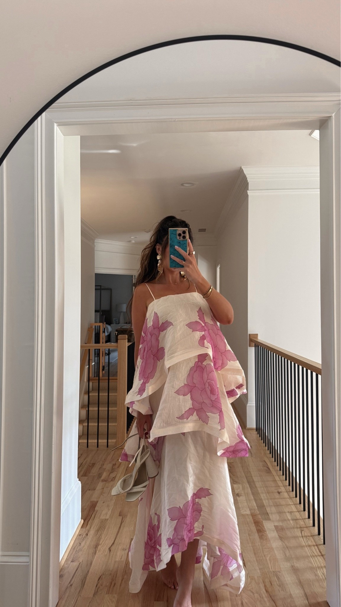 S in dress
Earrings similar
