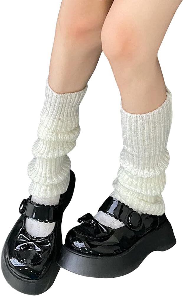 Verdusa Women's Solid Rib Knit Leg Warmers | Amazon (US)