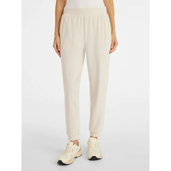 Avia Women's Ribbed Velour Jogger Pants, Sizes XS-XXXL | Walmart (US)