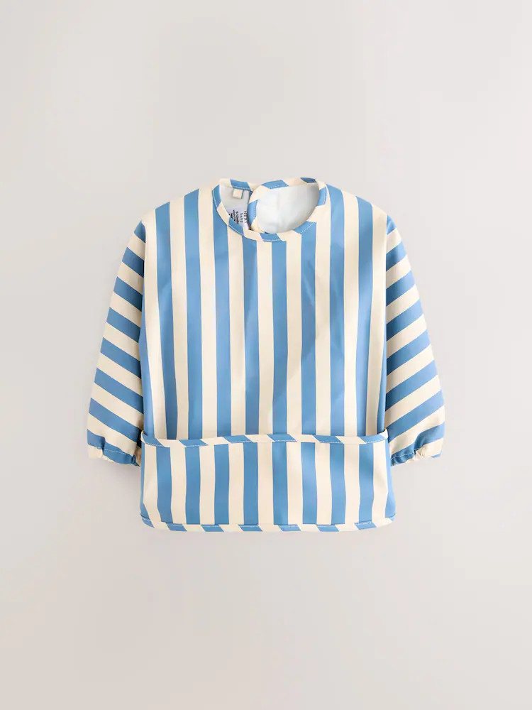 Blue Weaning And Feeding Sleeved Bib | Next US