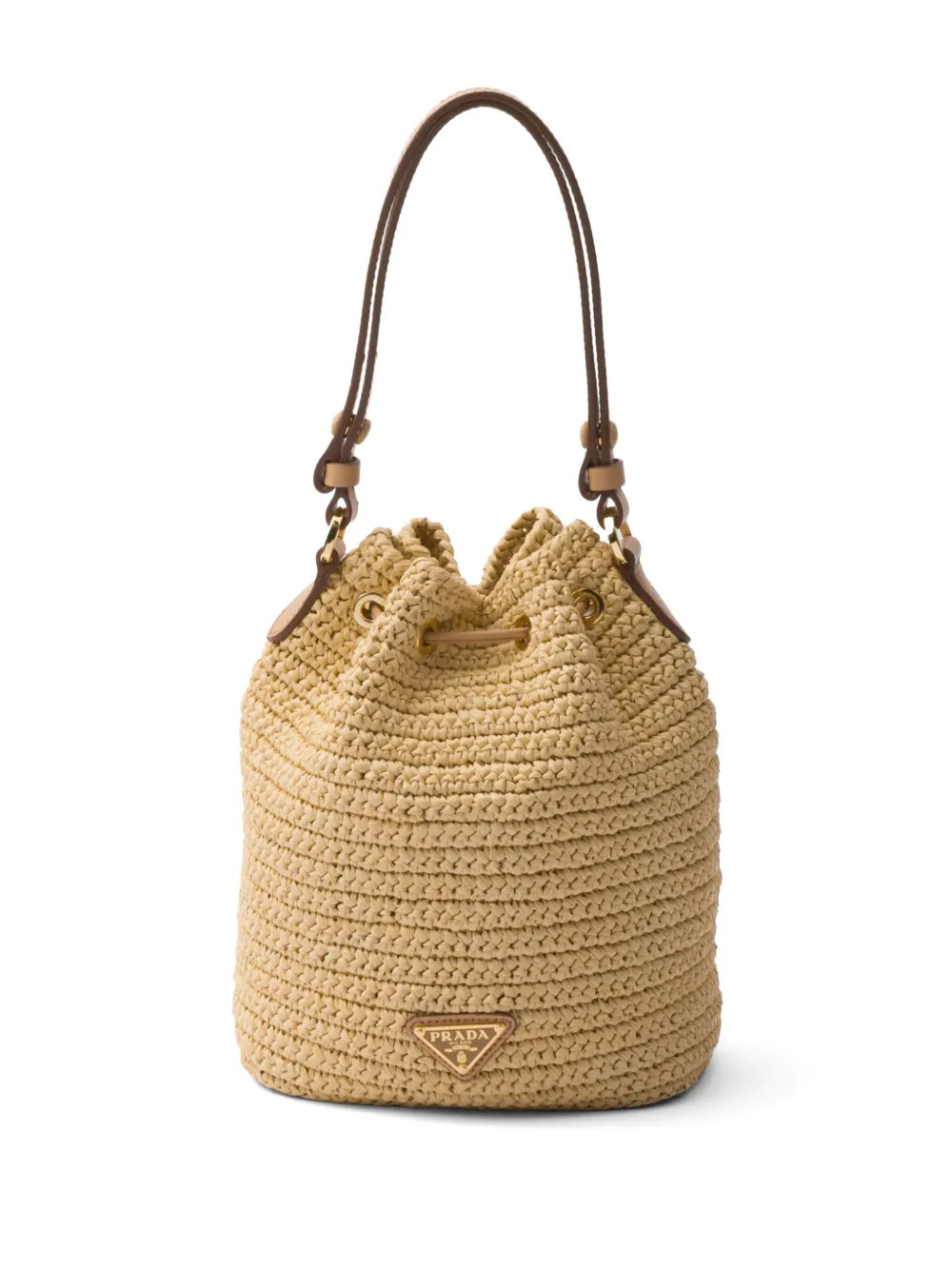 logo-embossed raffia bucket bag | Farfetch (BR)