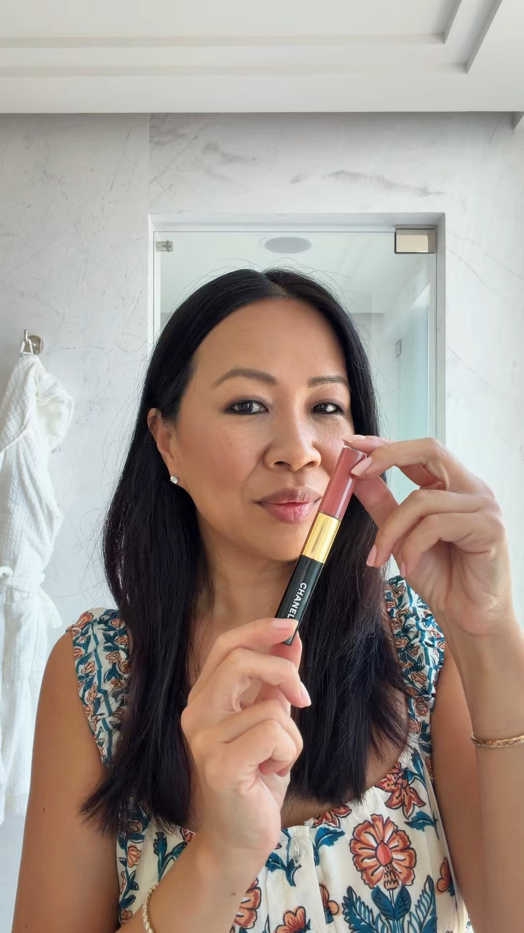 Chanel Le Rouge Duo Ultra in Endless Pink

Also wearing 
Dior Forever Perfect Foundation 3N
Rhode Glazing Milk Highlight 02
Charlotte Tilbury Powdee
Natasha Denona Tan Palette
Rhode Pocket Bronzer Sunbed
