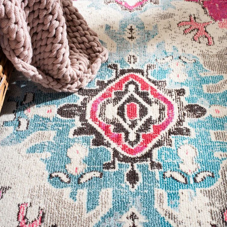 Tibbetts Oriental Pink Area Rug | Wayfair North America