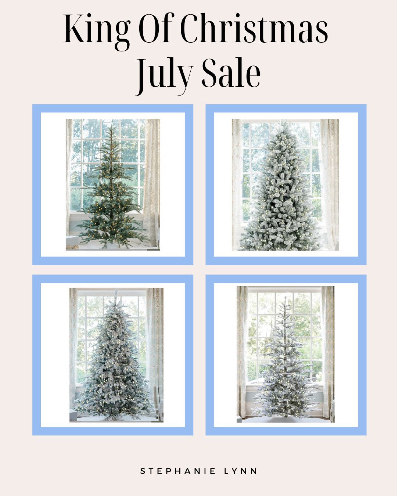 King of Christmas is having their Christmas in July sale! This is a great time to get a really great artificial Christmas tree for a great price! I listed my favorites below, KOC has only 2 really great green trees I recommend, and they have the best selection of flocked trees! 

#LTKsalealert #LTKSeasonal #LTKhome