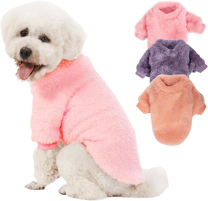 Kyaringtso Dog Sweater, 3 Pack Dog Sweaters for Small Dogs, Dog Clothes for Small Dogs Girl Boy, ... | Amazon (US)