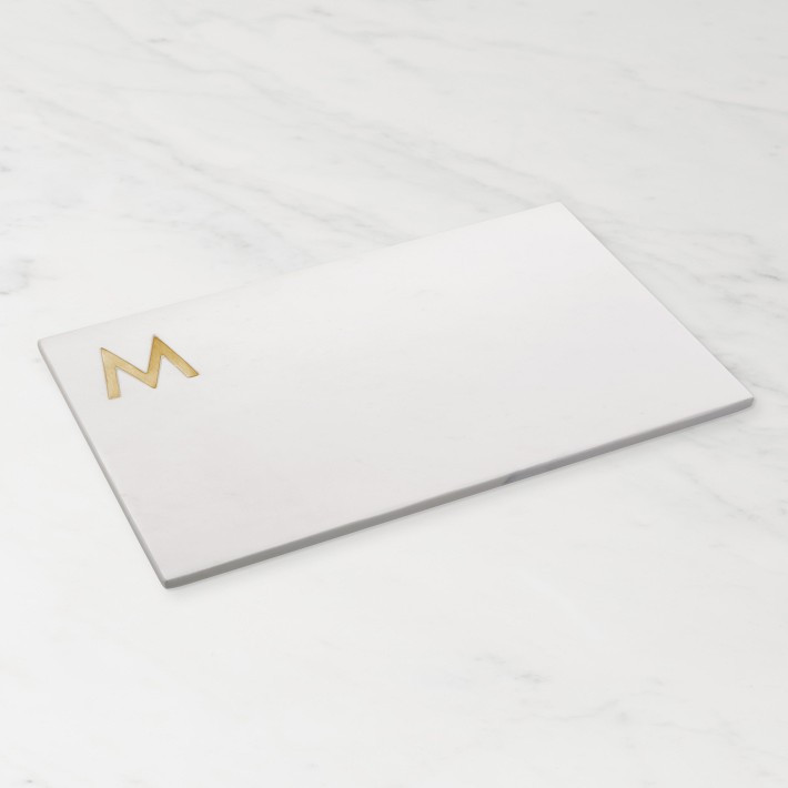 Marble & Brass Monogram Board | Williams-Sonoma