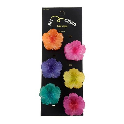 Girls' Ombre Tropical Flower Claw Clip Set 6ct - art class™ | Target