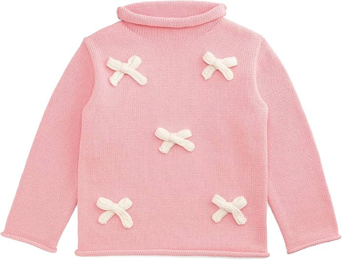 Mud Pie Baby Girls' Mud Pie Kids Bow Rollneck Sweater | Amazon (US)