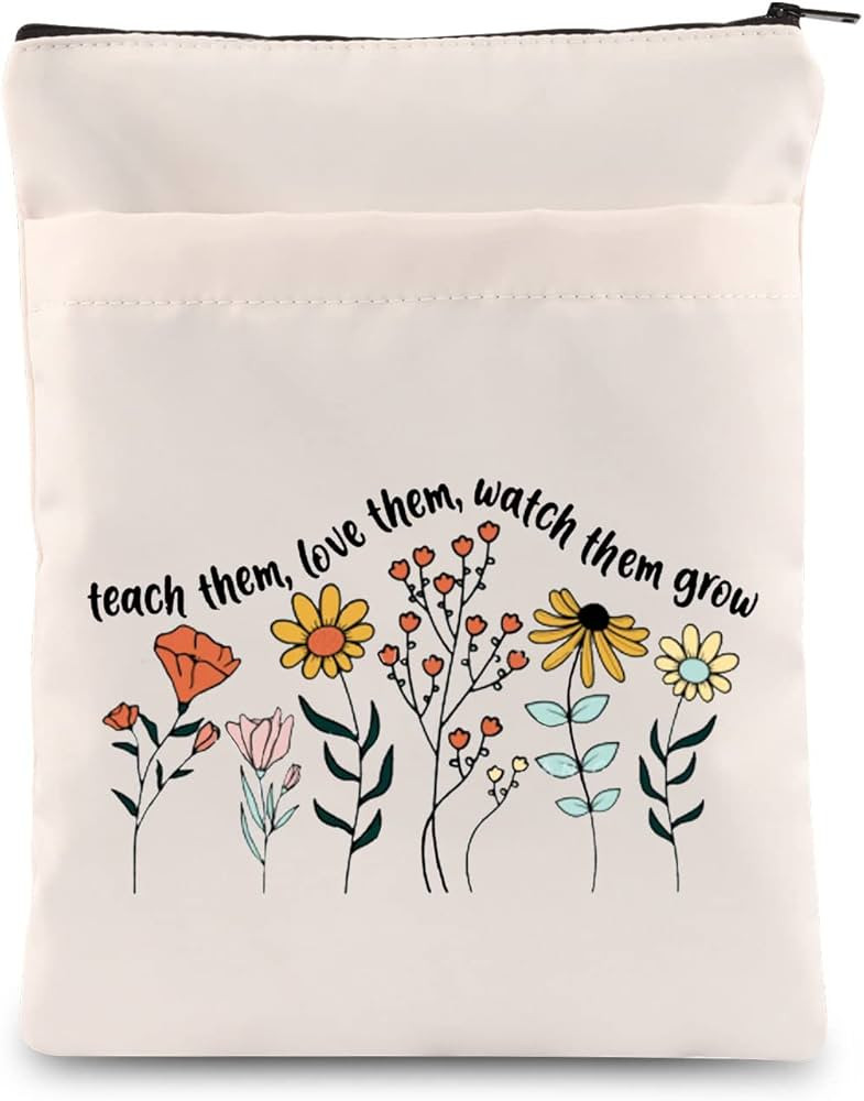 Teacher Book Sleeve Teacher Appreciation Gifts Teach Them Love Them Watch Them Grow Best Teacher ... | Amazon (US)