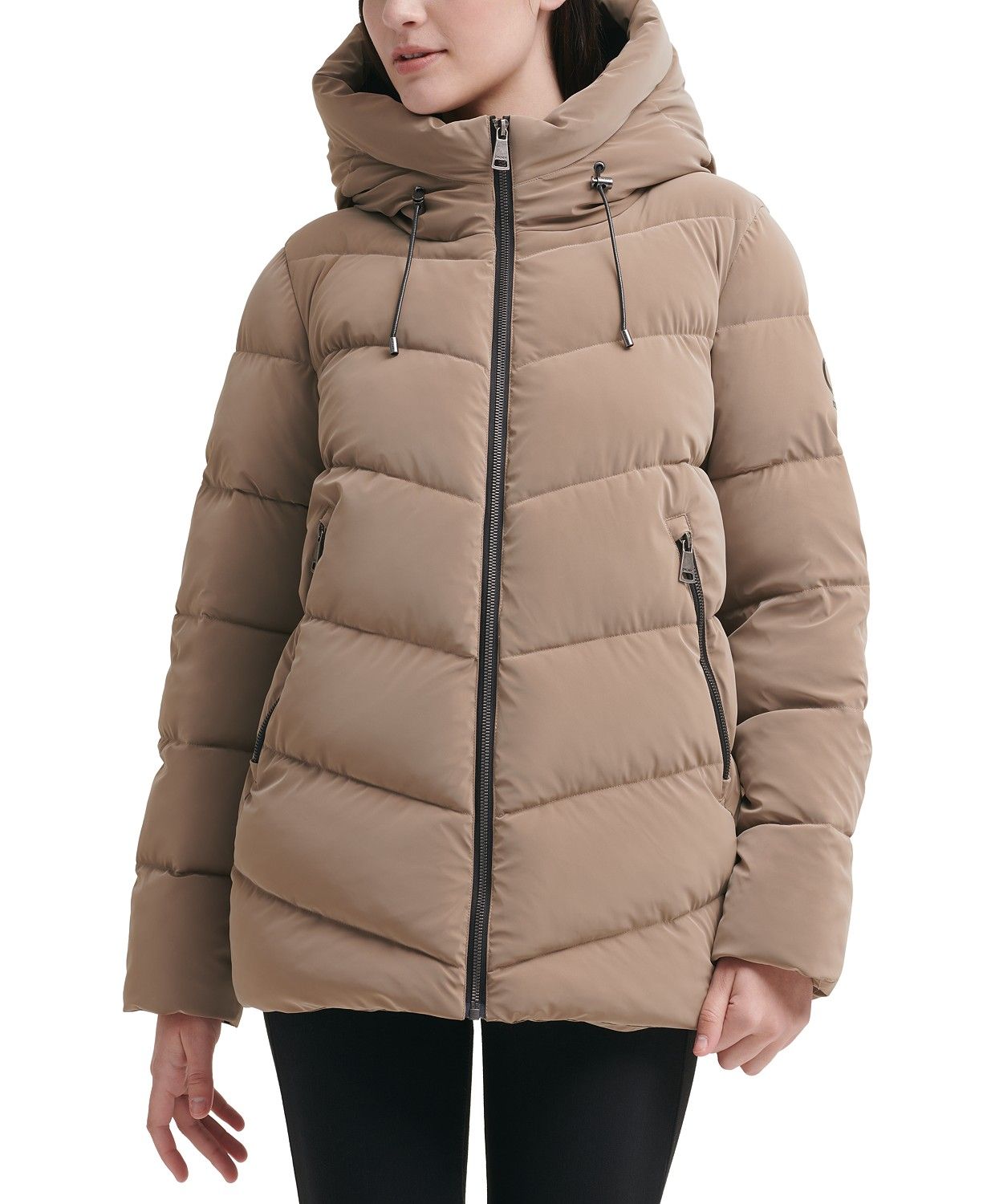 DKNY Hooded Puffer Coat & Reviews - Coats & Jackets - Women - Macy's | Macys (US)