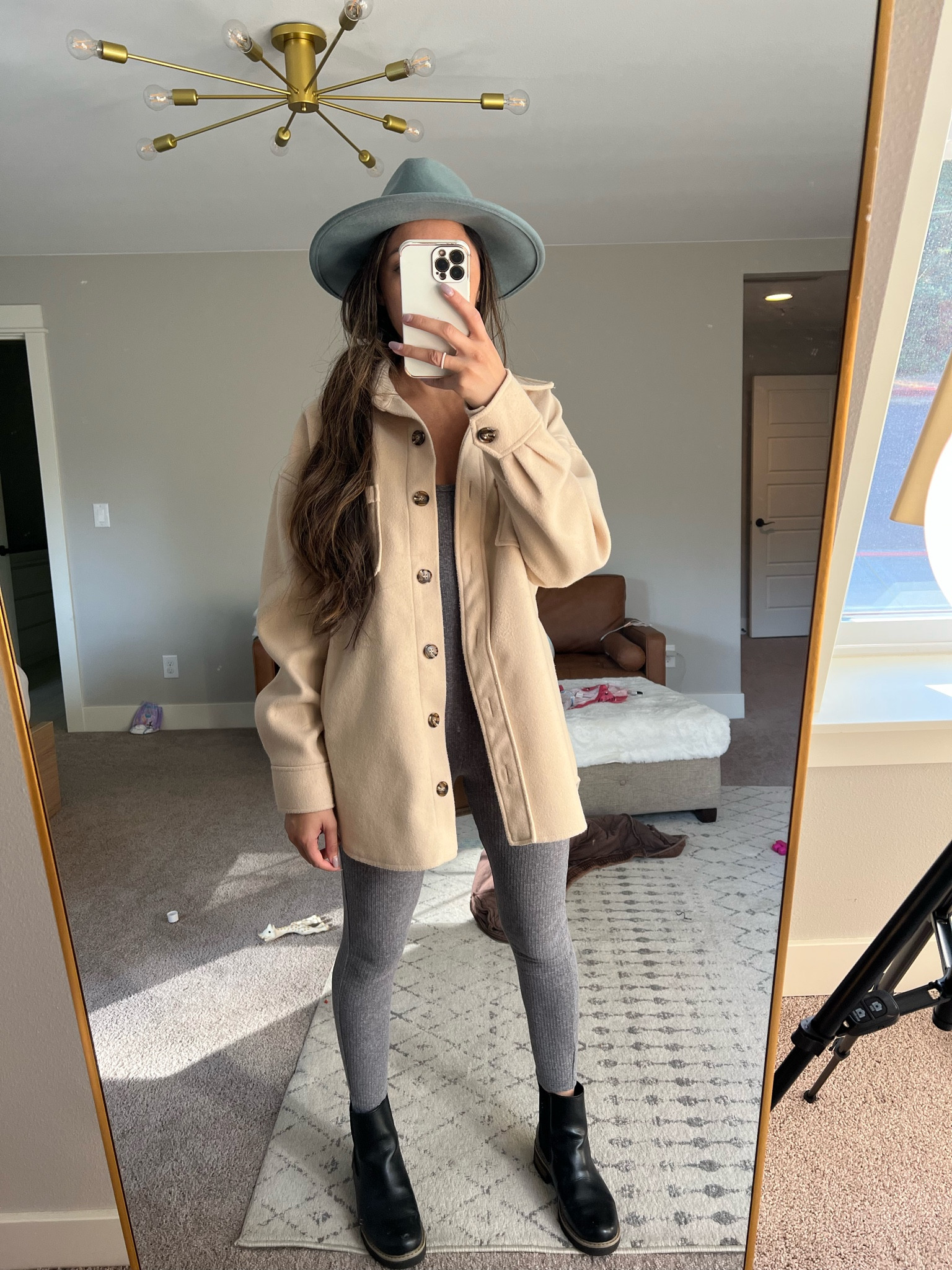Fall outfit from forever 21! There’s a 21% off everything online!

Sale alert. Forever 21 fall clothes. Grey jumpsuit. Tan shacket. Black boots. Fedora hat  

#LTKSeasonal #LTKstyletip #LTKsalealert
