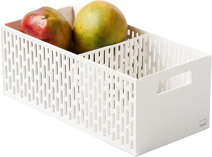 YAMAZAKI Home Stacking Baskets / Fruit Basket / Vegetable Basket ABS Plastic One Size White | Fle... | Amazon (US)