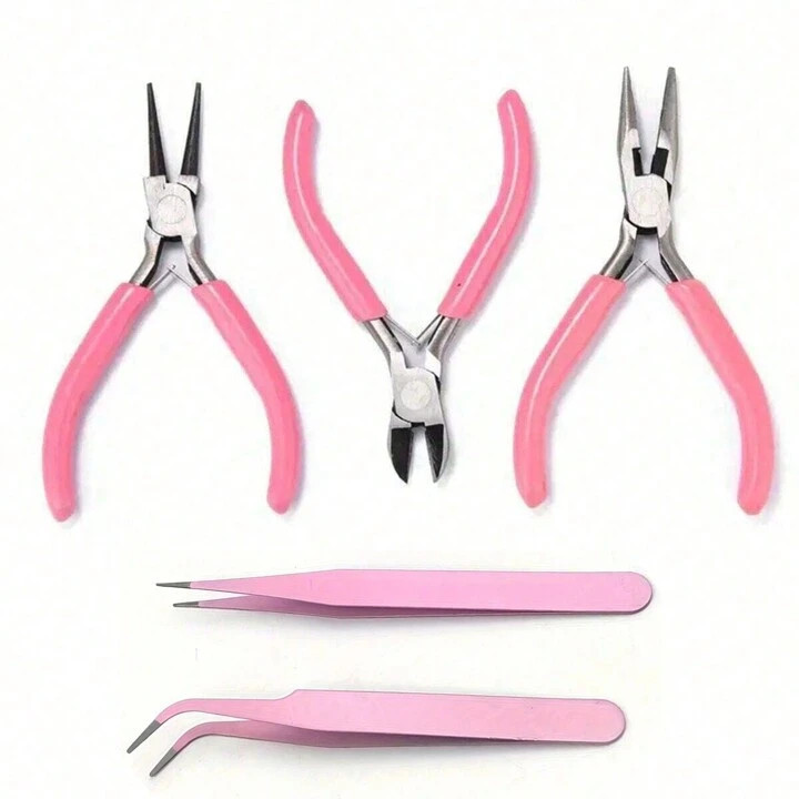 1pc/3pcs/5pcs Jewelry Pliers, Including 3 DIY Jewelry Pliers And 2 Tweezers, Can Be Used To Make ... | SHEIN