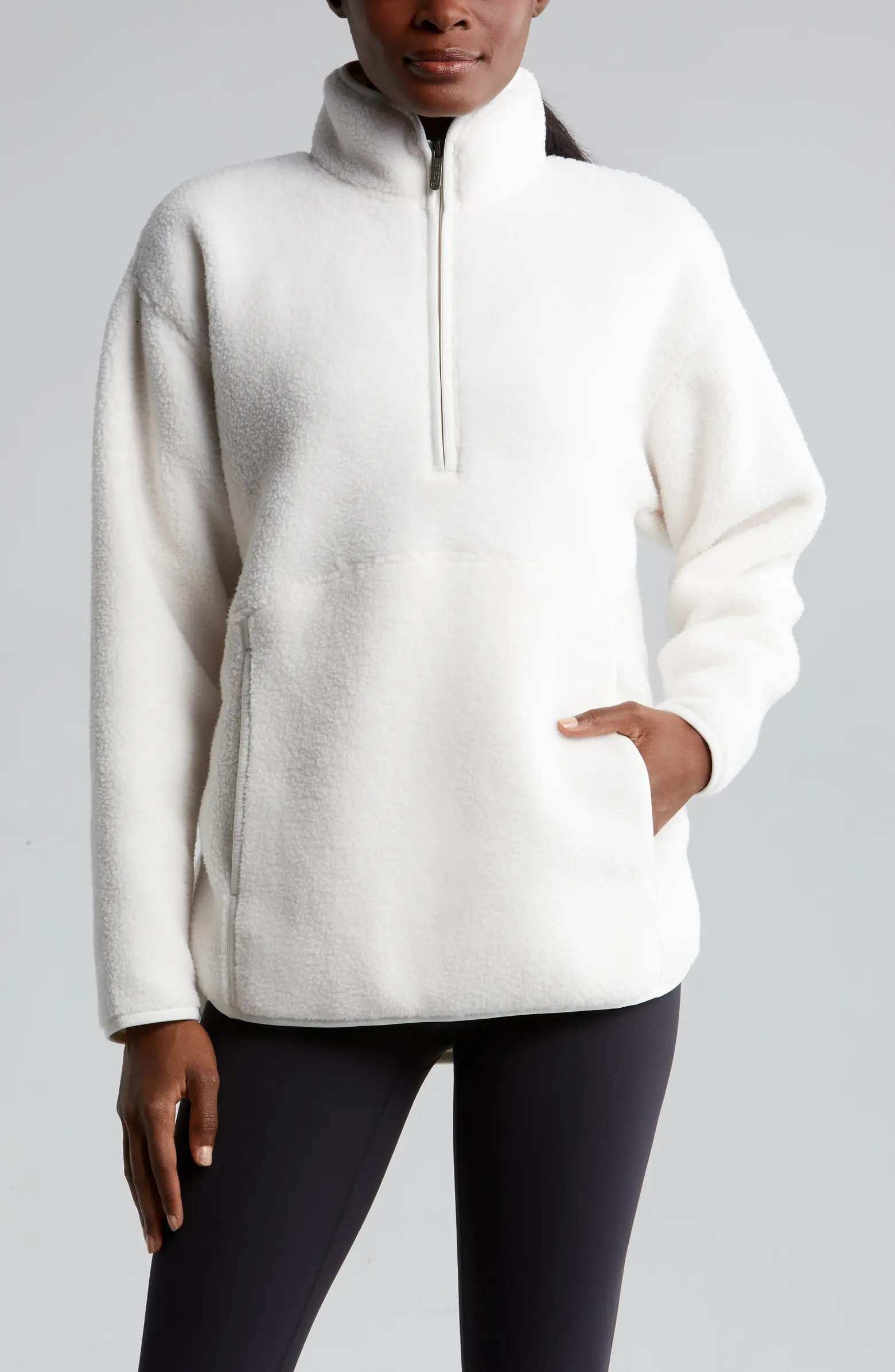 Faux Shearling Half Zip Jacket | Nordstrom