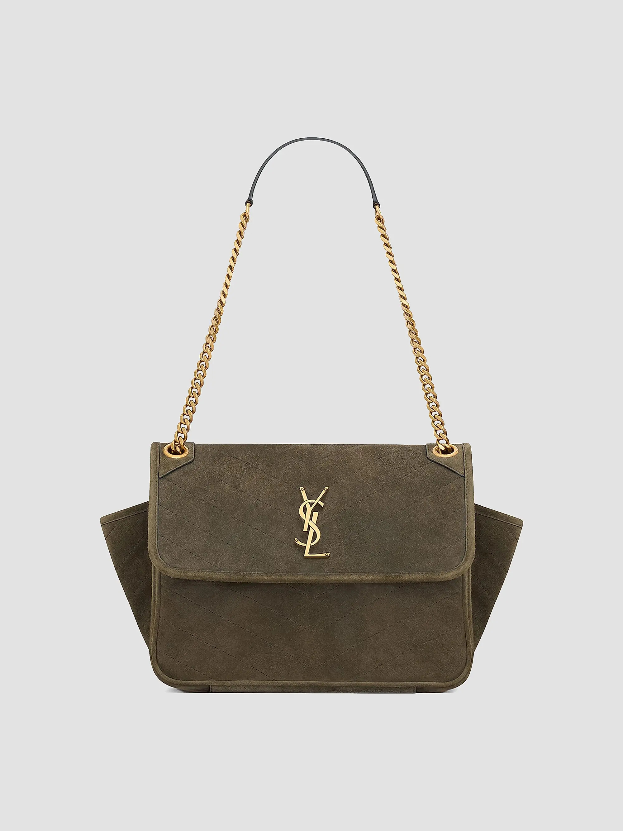 Saint Laurent Niki Tripouch Shoulder Bag in Suede | Saks Fifth Avenue | Saks Fifth Avenue