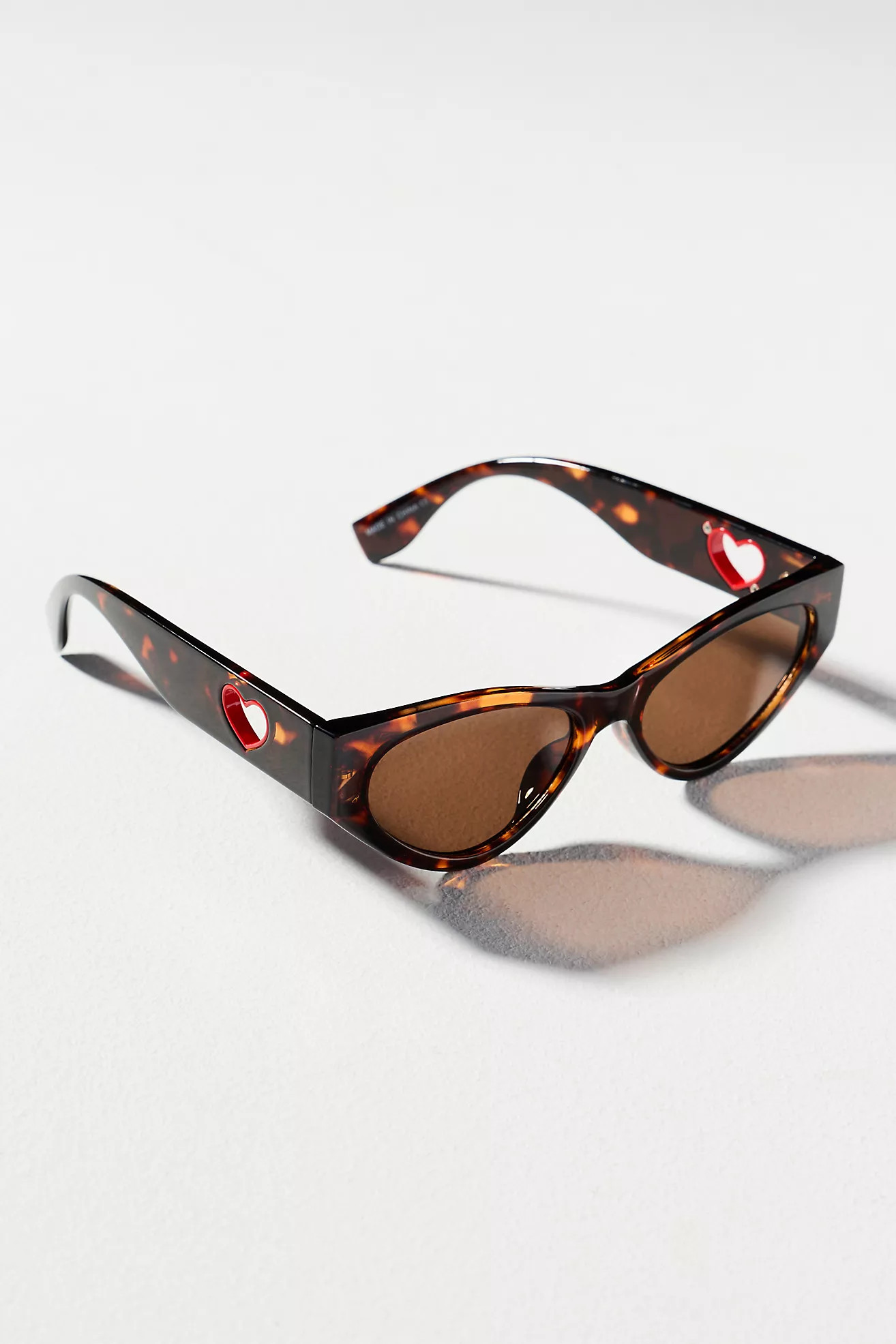 I-SEA Jenni Heart Cutout Cat-Eye Sunglasses | Anthropologie (US)