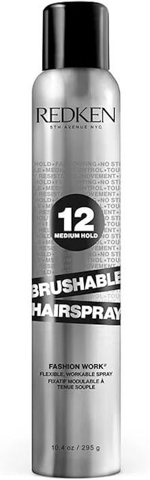 Redken Brushable Hairspray 12 For All Hair Types - Protects Against Frizz and Humidity With Flexi... | Amazon (US)
