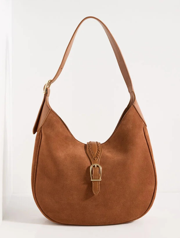Suede Medium Hobo Bag | Talbots