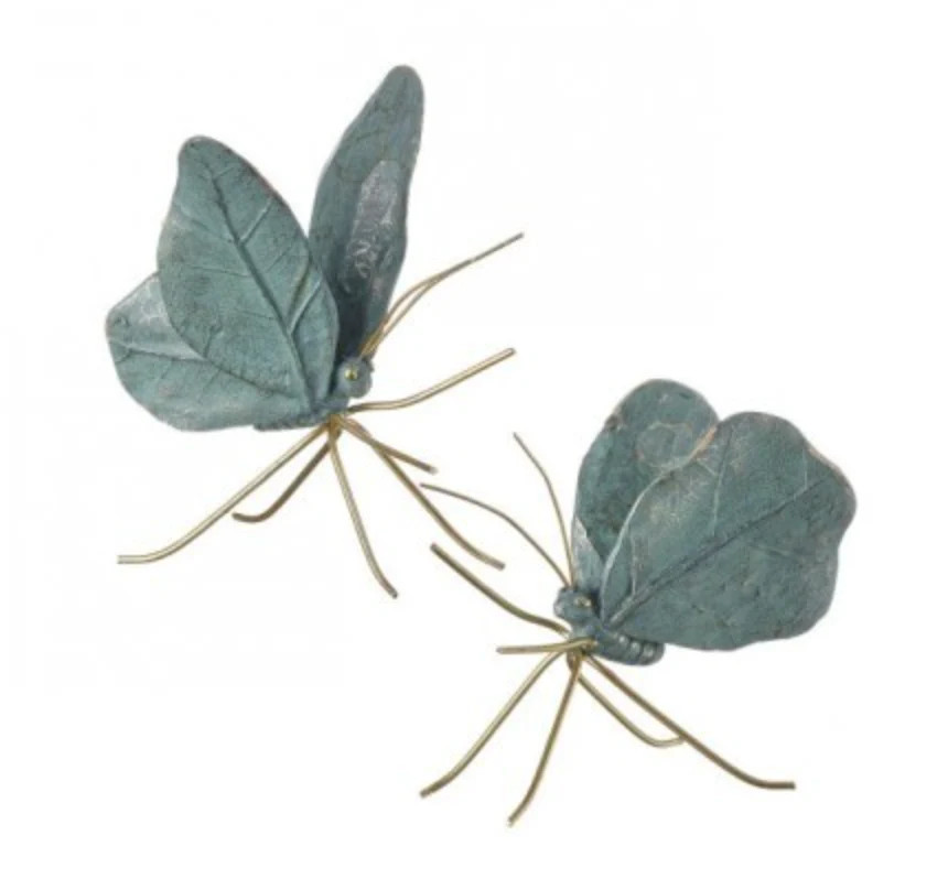 Garden Green/Blue Leaf Wing Butterfly | MJHome