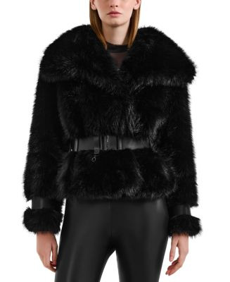 Chloe Faux Fur Jacket with Removable Puffer Hood | Bloomingdale's (US)