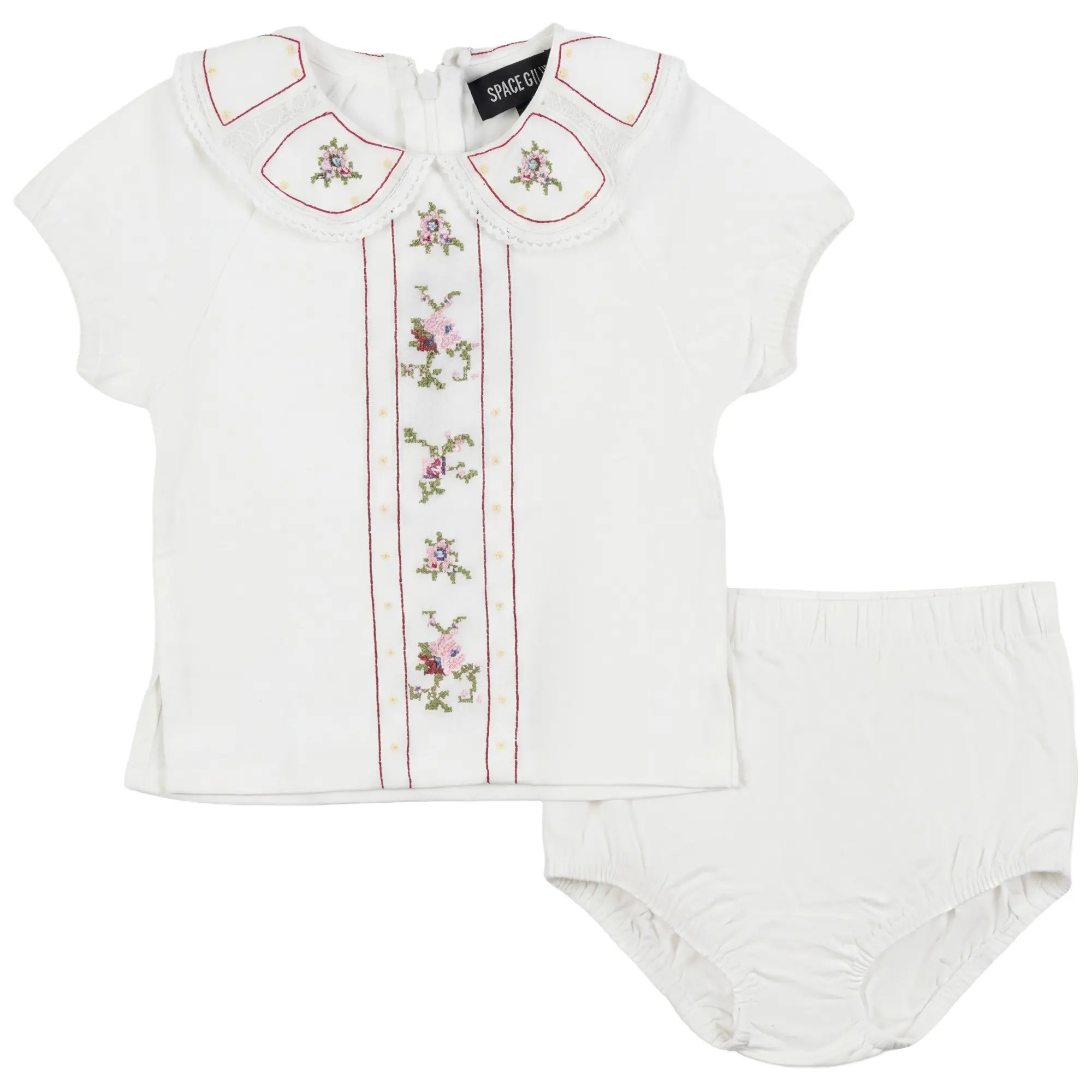 Embroidered Linen Cotton 2 Piece Top and Bloomer Set (Women) | Nordstrom | Nordstrom