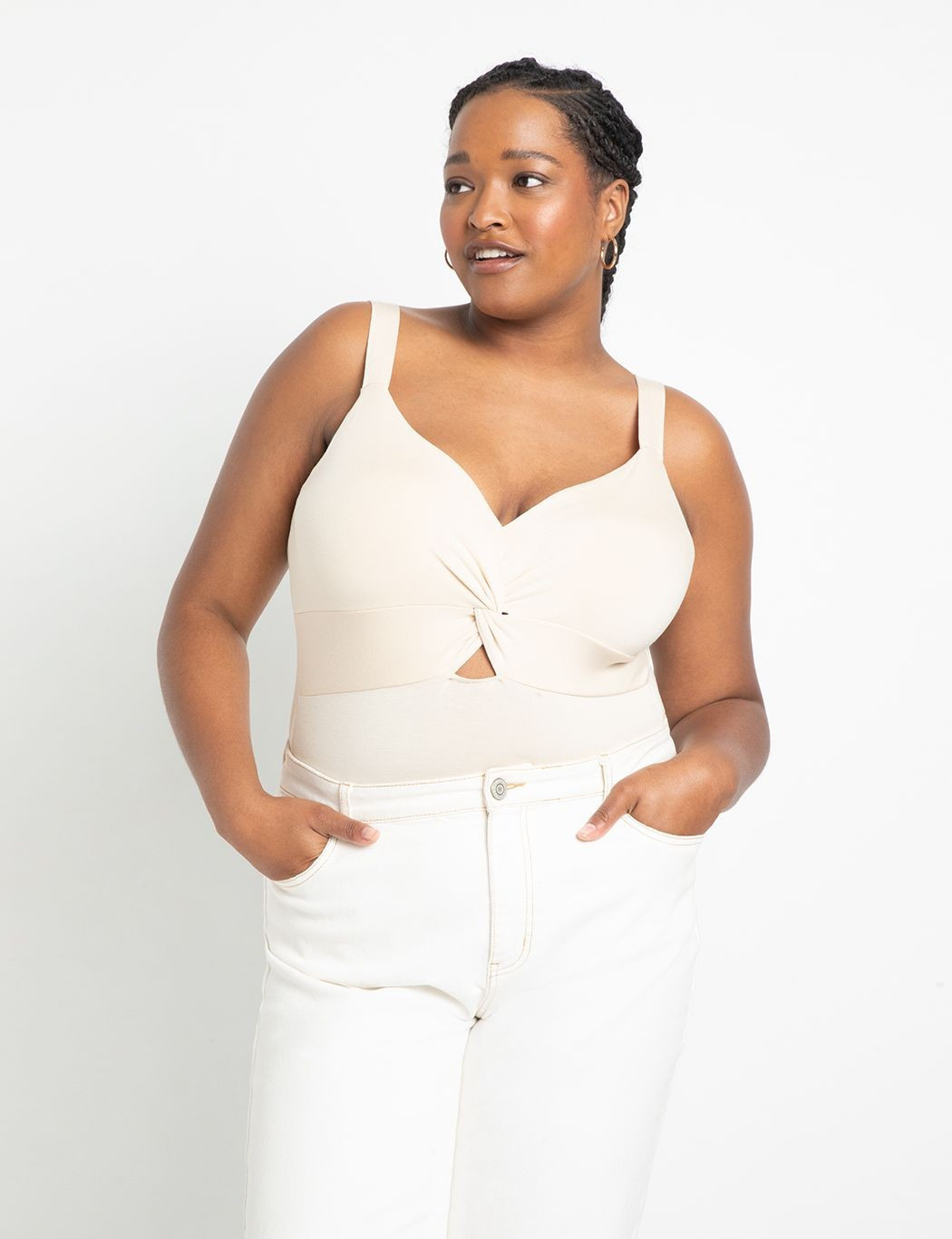 Twist Neckline Bodysuit | Eloquii