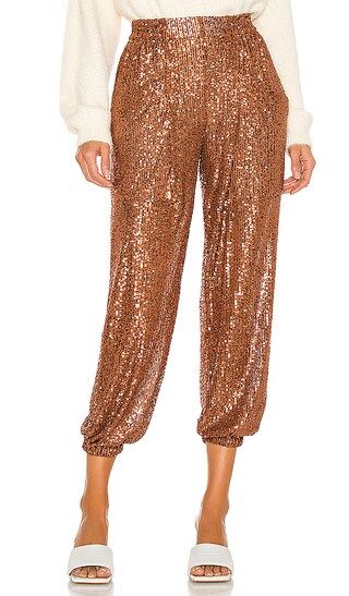 Free People Morelia Sequin Jogger in Metallic Bronze. - size XS (also in M, L, S) | Revolve Clothing (Global)