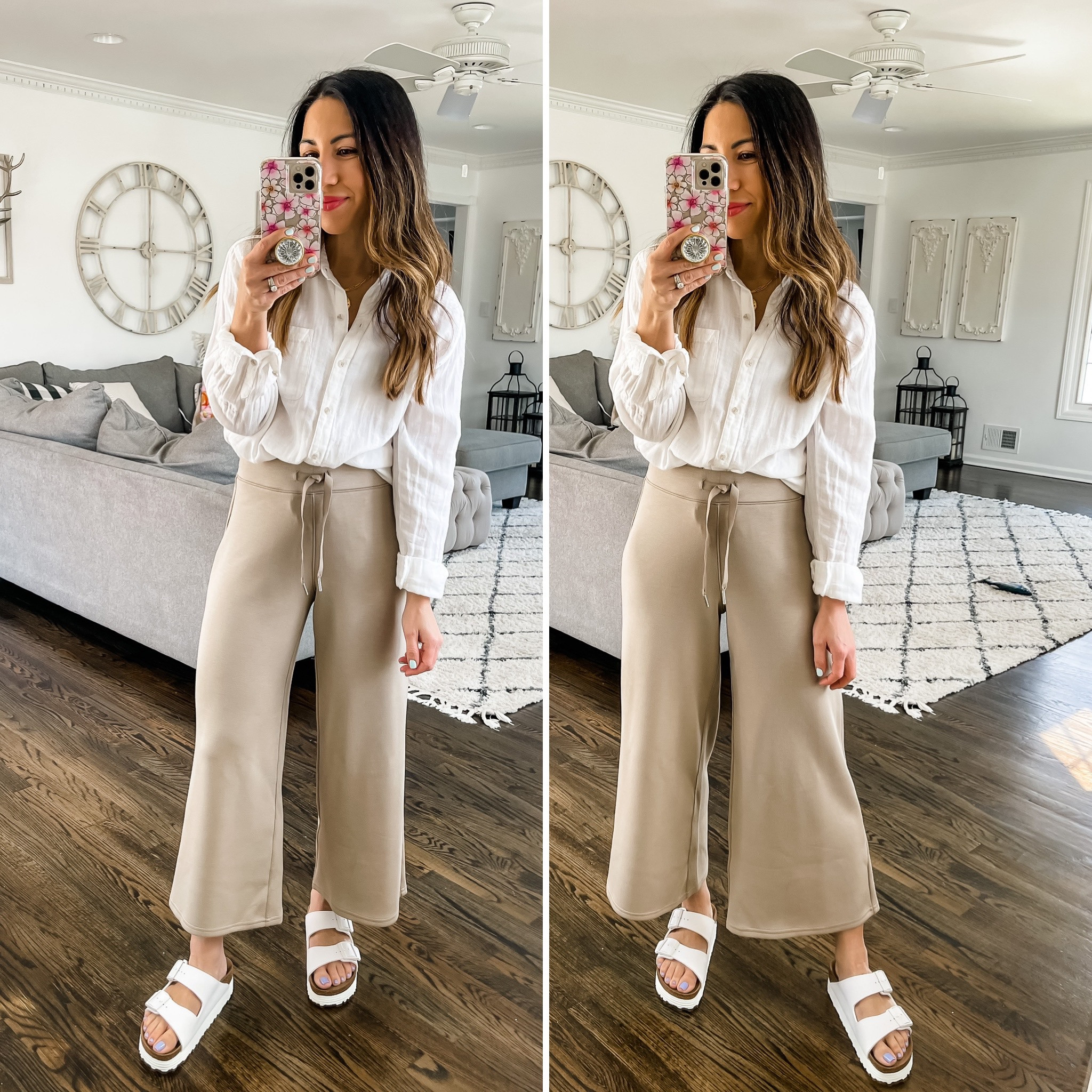 Spanx code: tammyxspanx 
Sequin code: tammy20

Air essentials, crop pants, wide leg pants, gauze button down shirt, travel outfit, spring outfit 

Small petite pants 
Small top
Shoes tts 

#LTKunder50 #LTKunder100 #LTKsalealert