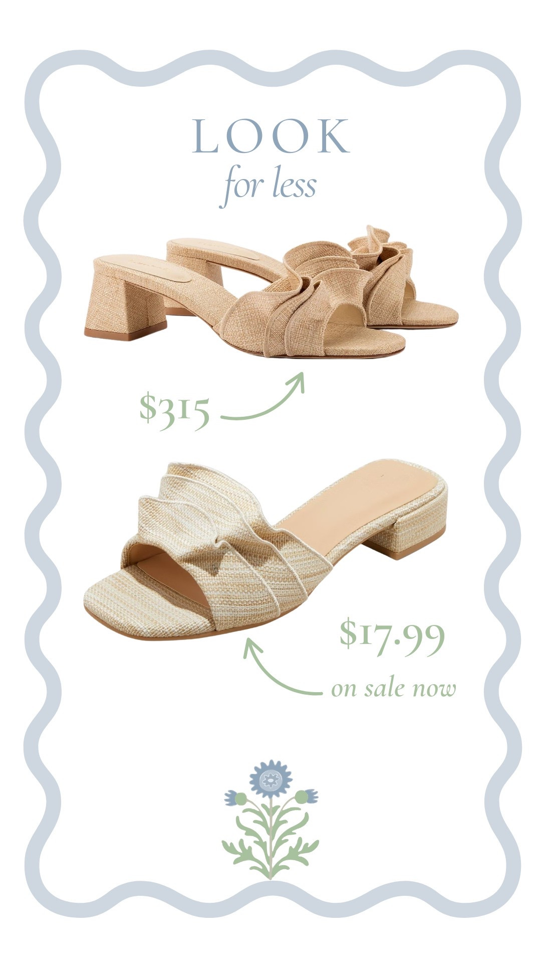 HOT TIP! 

My favorite summer sandals have been DUPED! 

They're so cute and comfortable and I receive compliments every time I wear them. I have the originals ($315) and the dupes ($17.99 on sale today) in blue. Dare I say they're even more adorable than the original?

You can too, before they sell out! Pp

#LTKFindsUnder50 #LTKStyleTip #LTKWorkwear