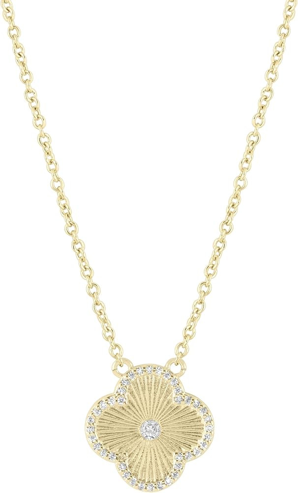 Electric Picks Clover Icon Necklace – 14k Gold Plated Brass with Delicate Chain and Unique Clov... | Amazon (US)