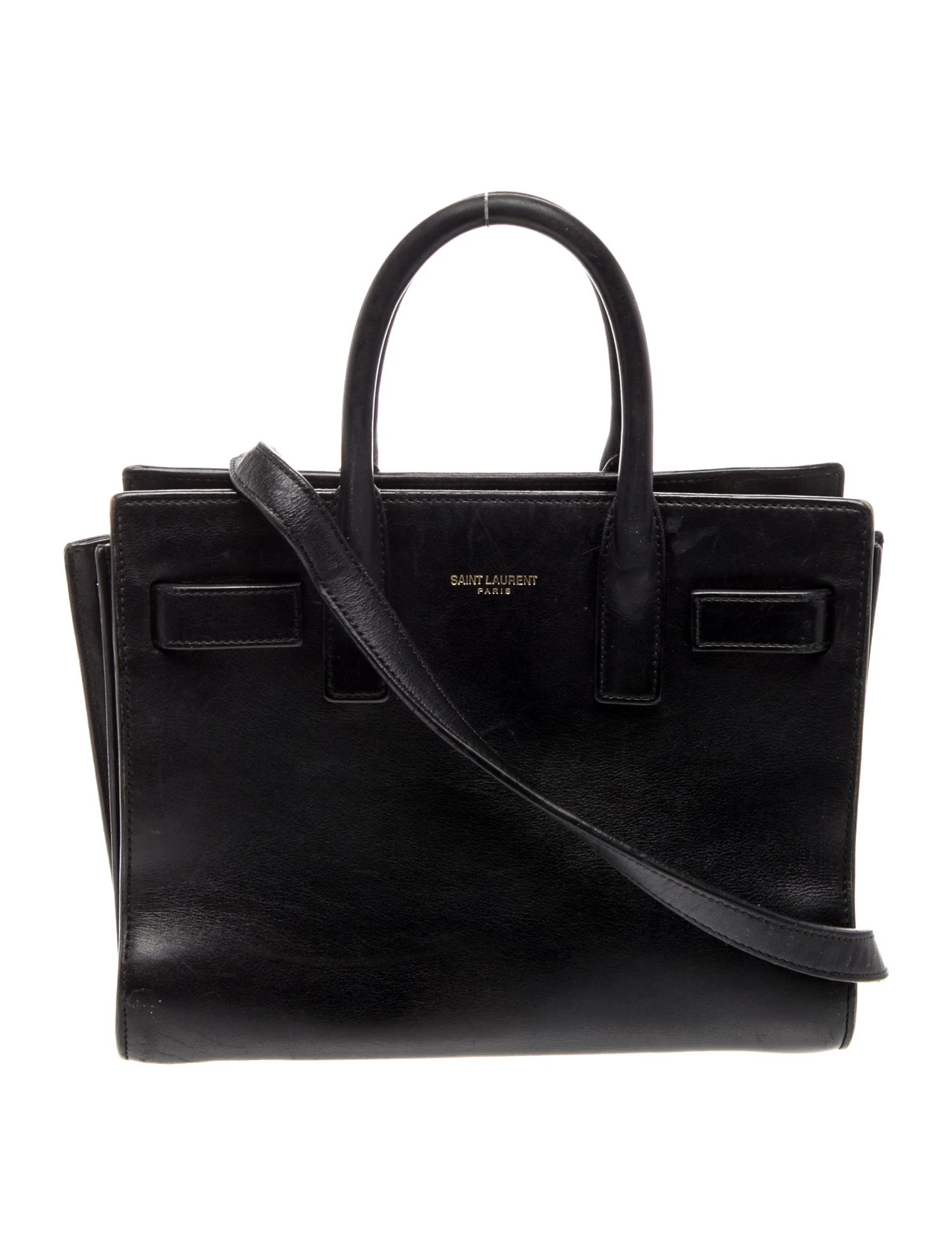 Saint Laurent Leather Sac De Jour Nano - Black Handle Bags, Handbags - SNT465366 | The RealReal | The RealReal