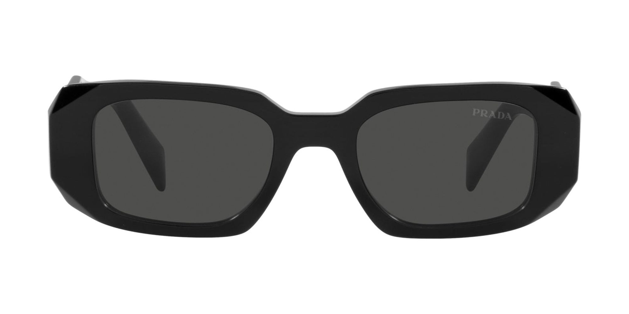 Prada PR 17WS Plastic Womens Rectangle Sunglasses Black 49mm Adult - Walmart.com | Walmart (US)