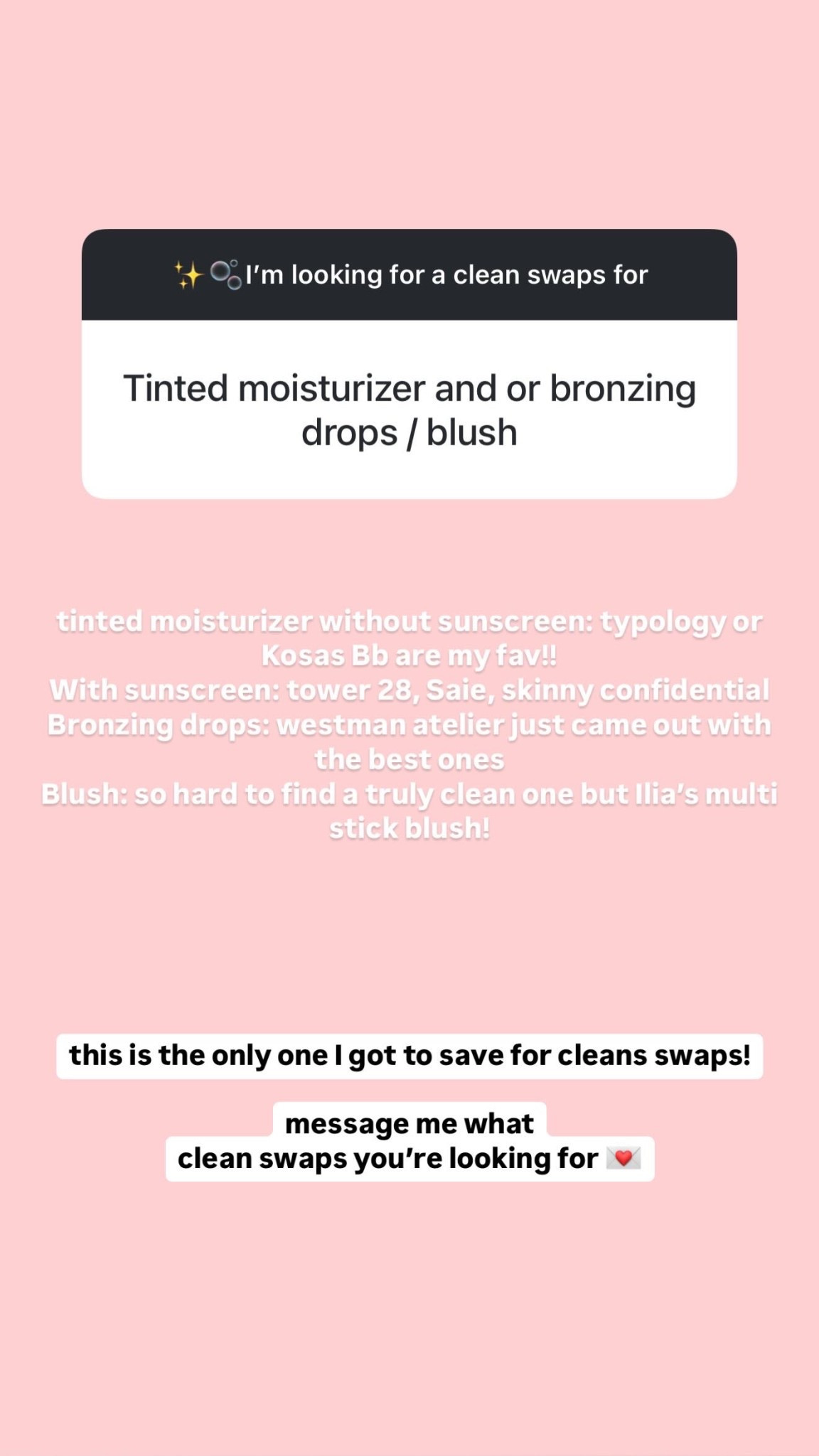 Sephora sale clean swaps

#LTKWatchNow #LTKFindsUnder50 #LTKBeauty