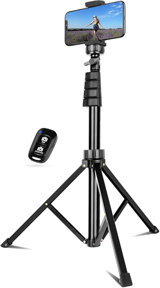 UBeesize 62" Phone Tripod & Selfie Stick, Camera Tripod Stand with Wireless Remote and Phone Hold... | Amazon (US)