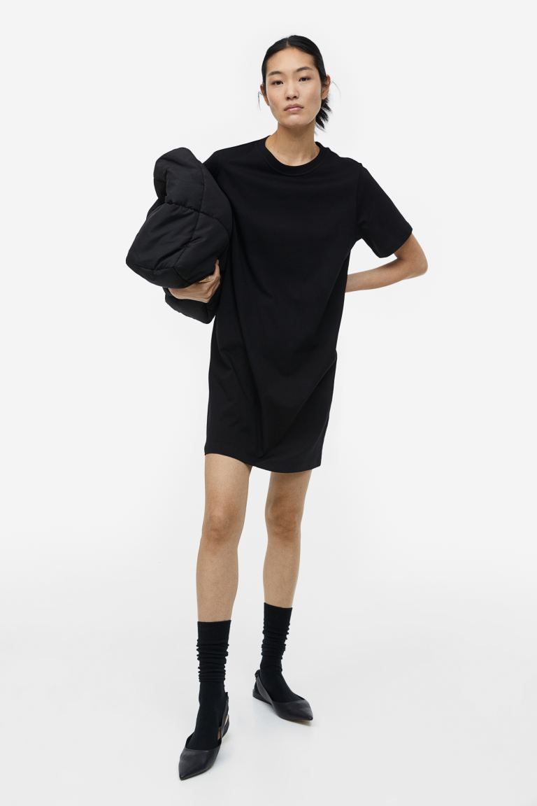 T-Shirt-Kleid aus Baumwolle | H&M (DE, AT, CH, NL, FI)