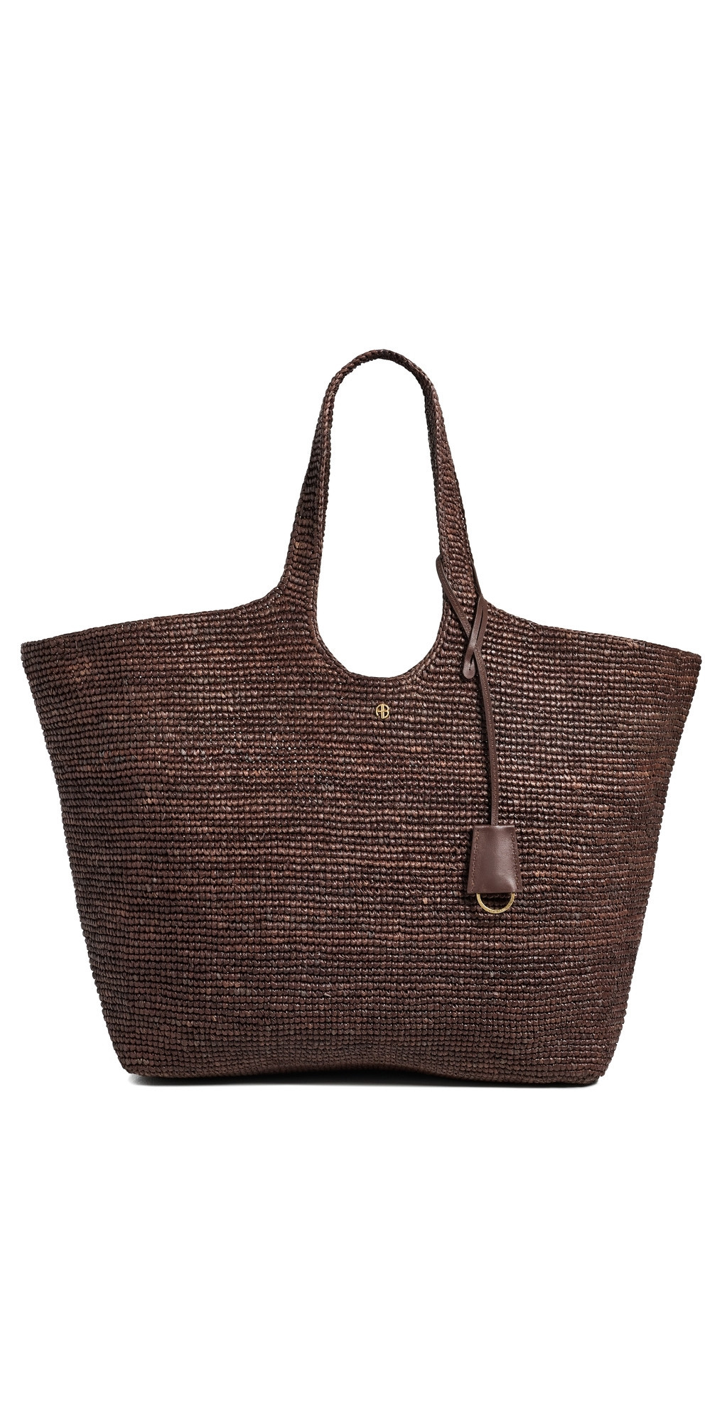 ANINE BING Lili Raffia Tote Bag Dark Brown One Size | Shopbop