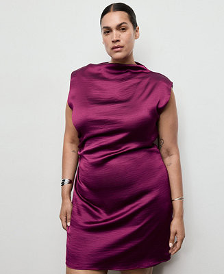 Women's Creased Effect Satin Dress | Macy's