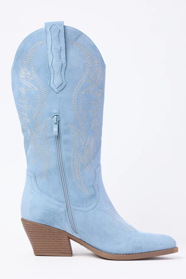 Jubilee Blue Cowboy Boots | Pink Lily