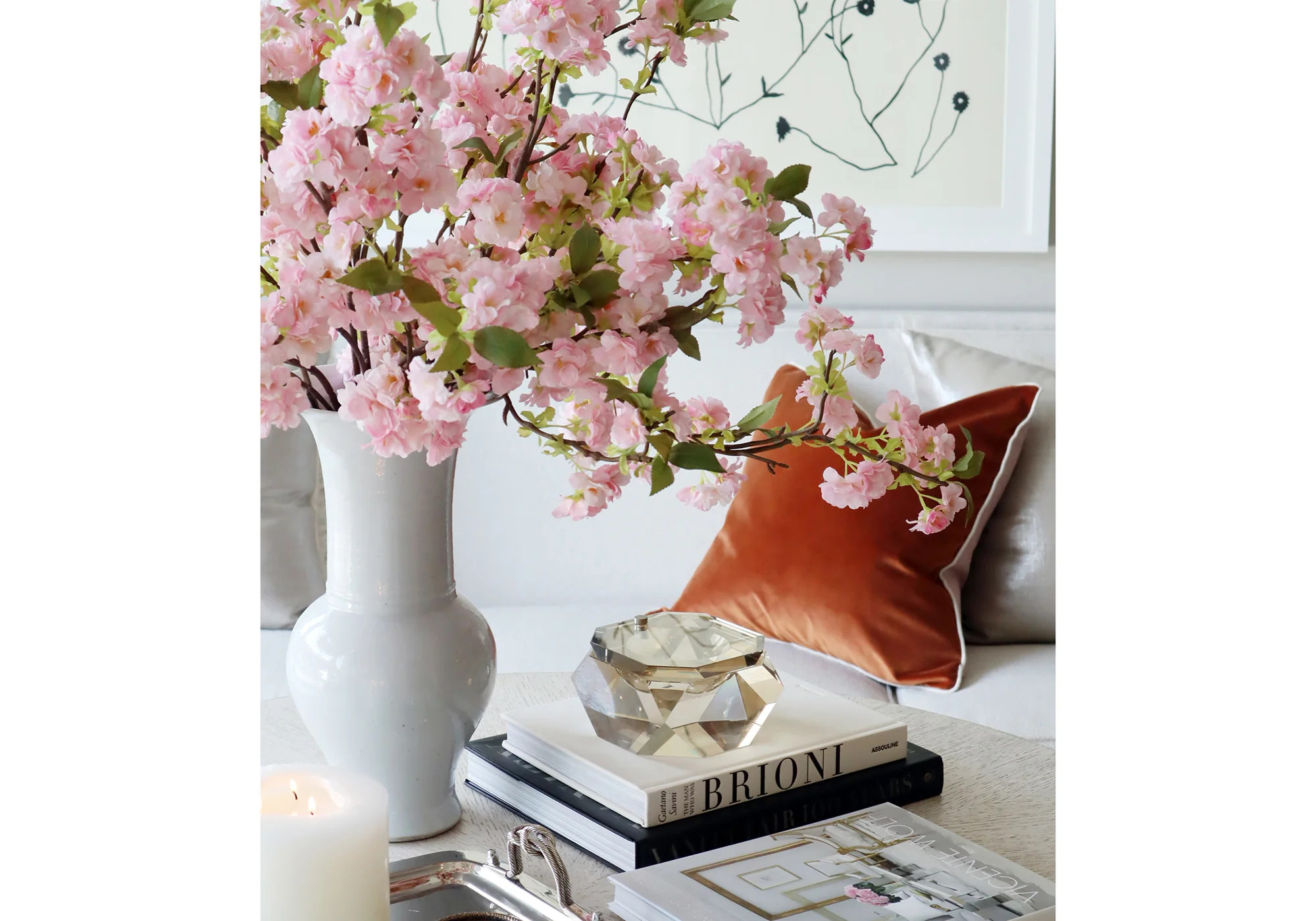 PINK CHERRY BLOSSOM STEM | Alice Lane Home Collection