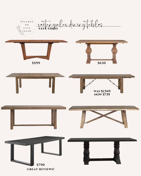 Dining tables. Rectangular dining table. Farmhouse dining table. Modern farmhouse dining table. Rustic dining table. Black dining table. Wooden dining table. 

#LTKsalealert #LTKhome