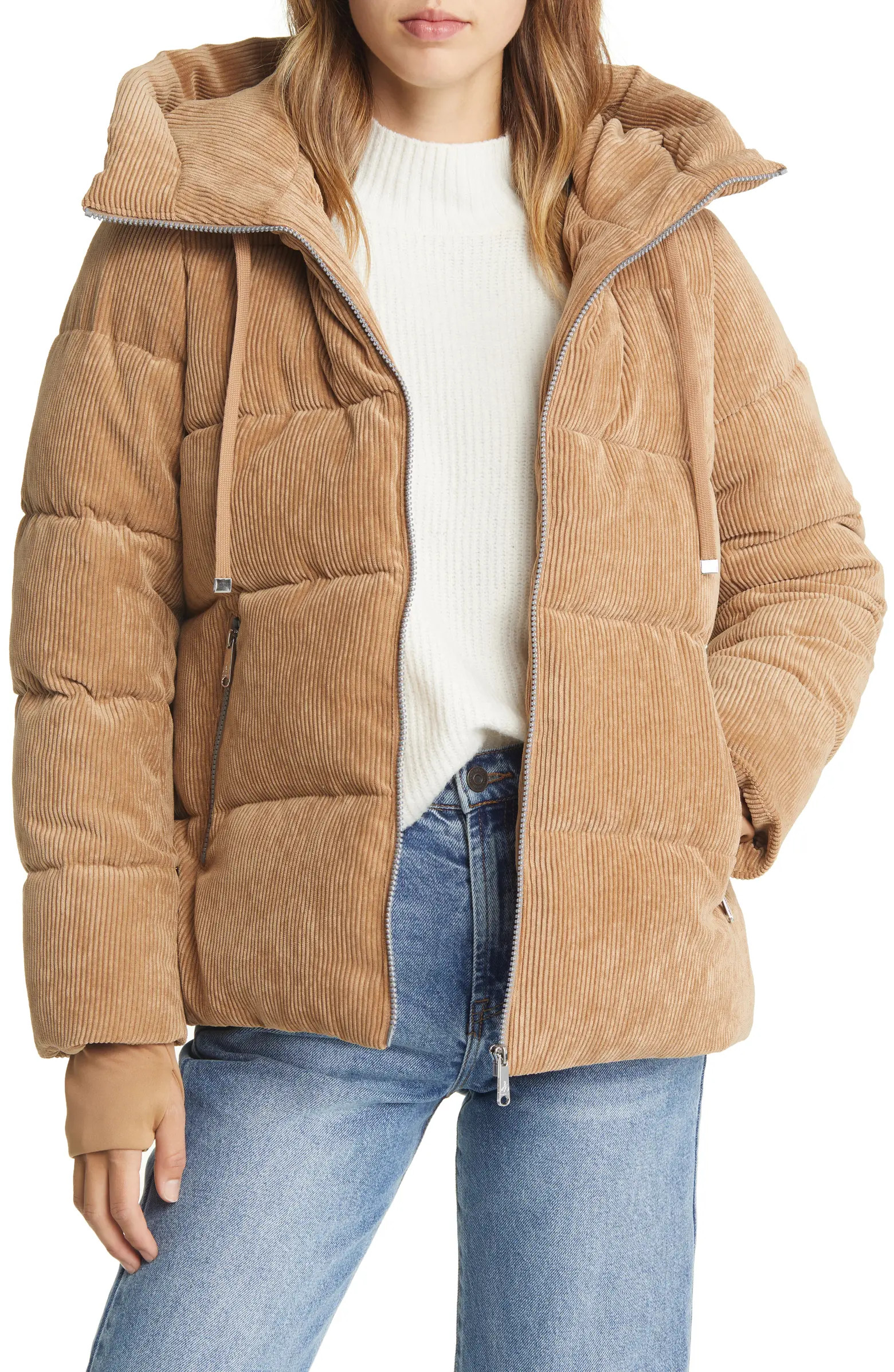 Sam Edelman Hooded Corduroy Puffer | Nordstrom | Nordstrom